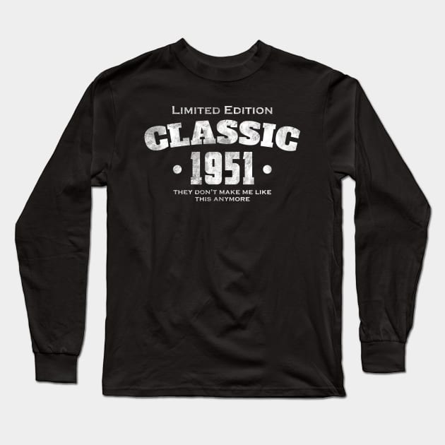 1951 birthday Long Sleeve T-Shirt by Circle Project